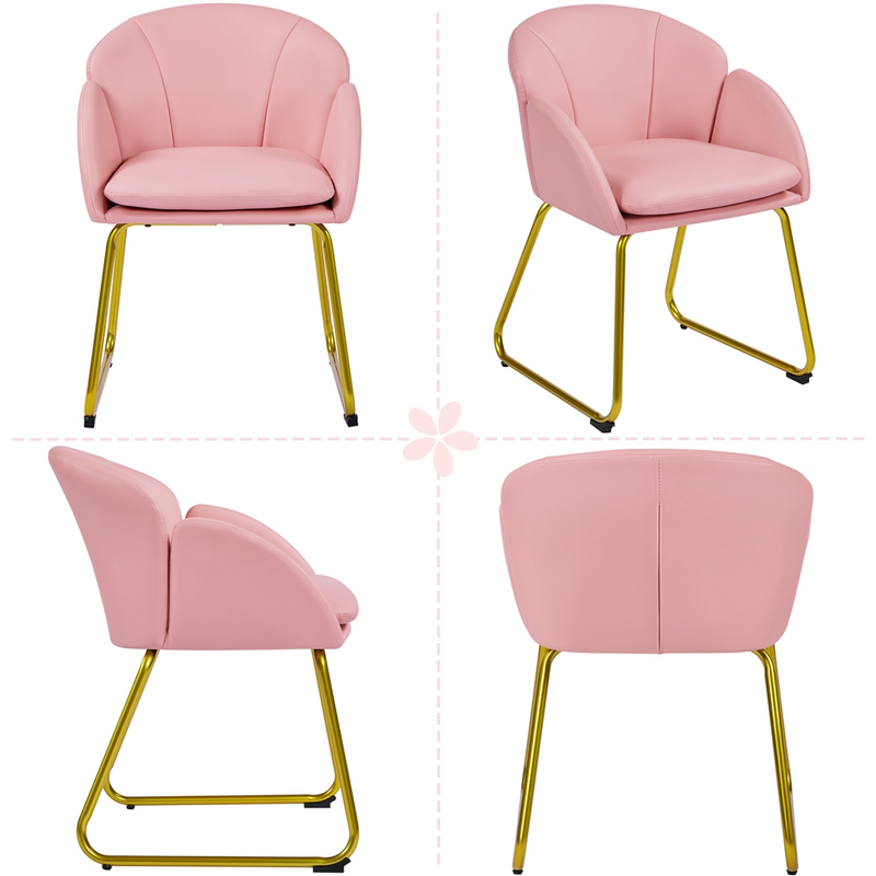 Yaheetech Flower Shape Faux Leather Armchair