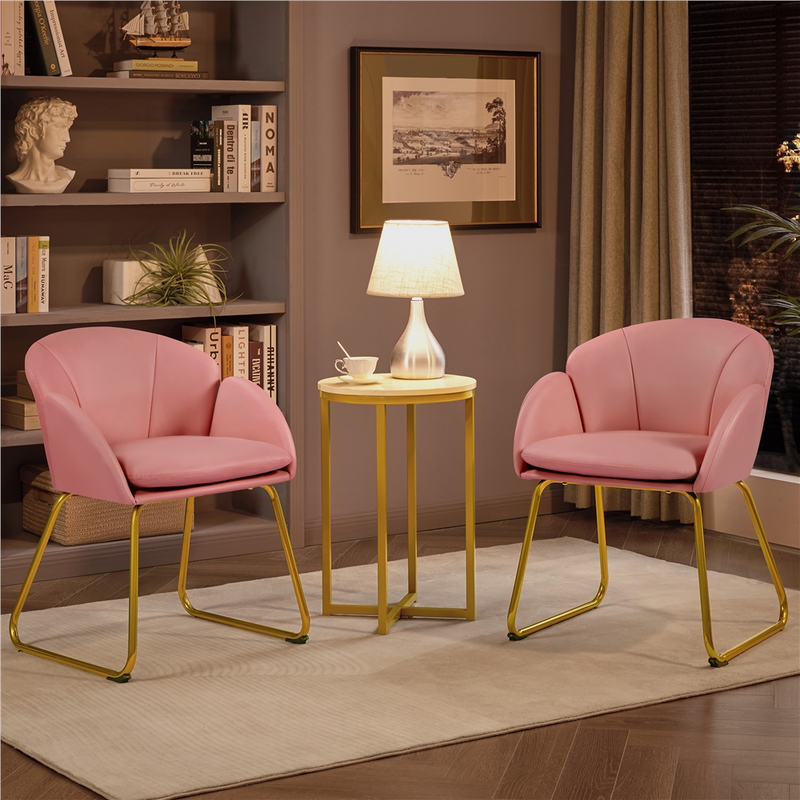 Yaheetech Flower Shape Faux Leather Armchair