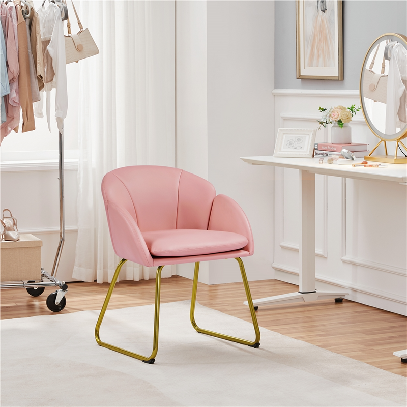 Yaheetech Flower Shape Faux Leather Armchair