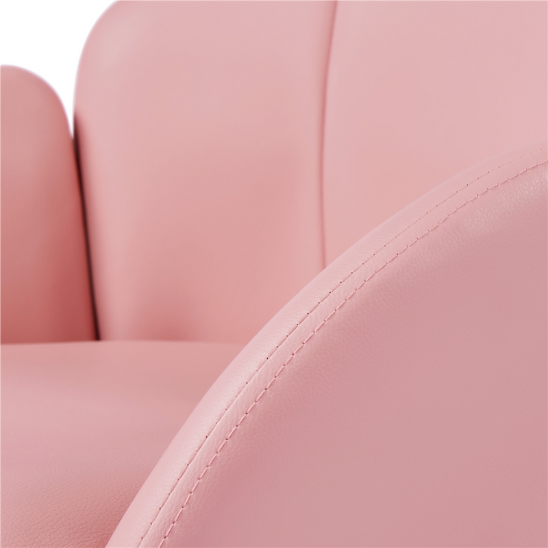 Yaheetech Flower Shape Faux Leather Armchair