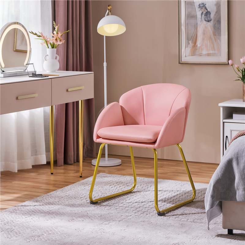 Yaheetech Flower Shape Faux Leather Armchair