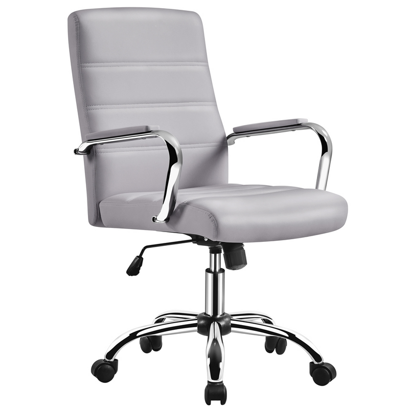 Yaheetech 360° Swivel PU Leather Mid-Back Office Chair