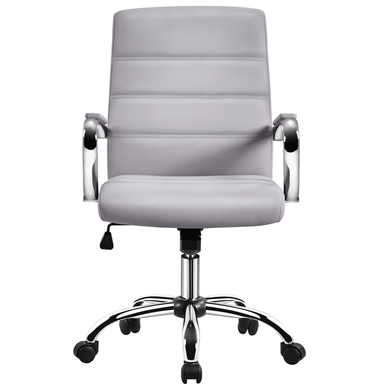Yaheetech 360° Swivel PU Leather Mid-Back Office Chair