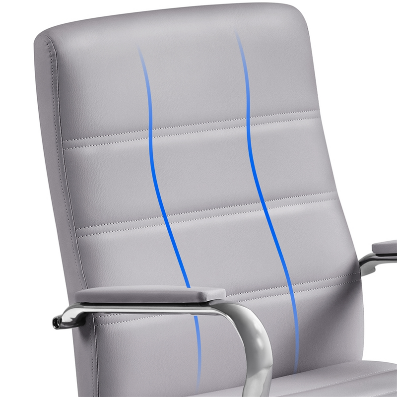 Yaheetech 360° Swivel PU Leather Mid-Back Office Chair