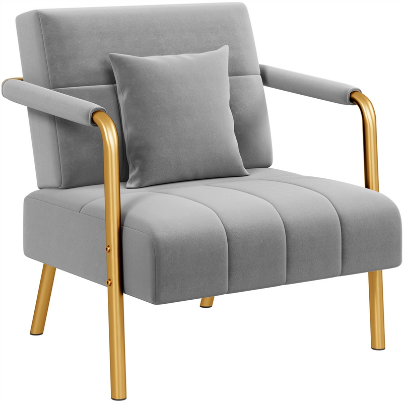 Yaheetech 30″ W Velvet Accent Armchair