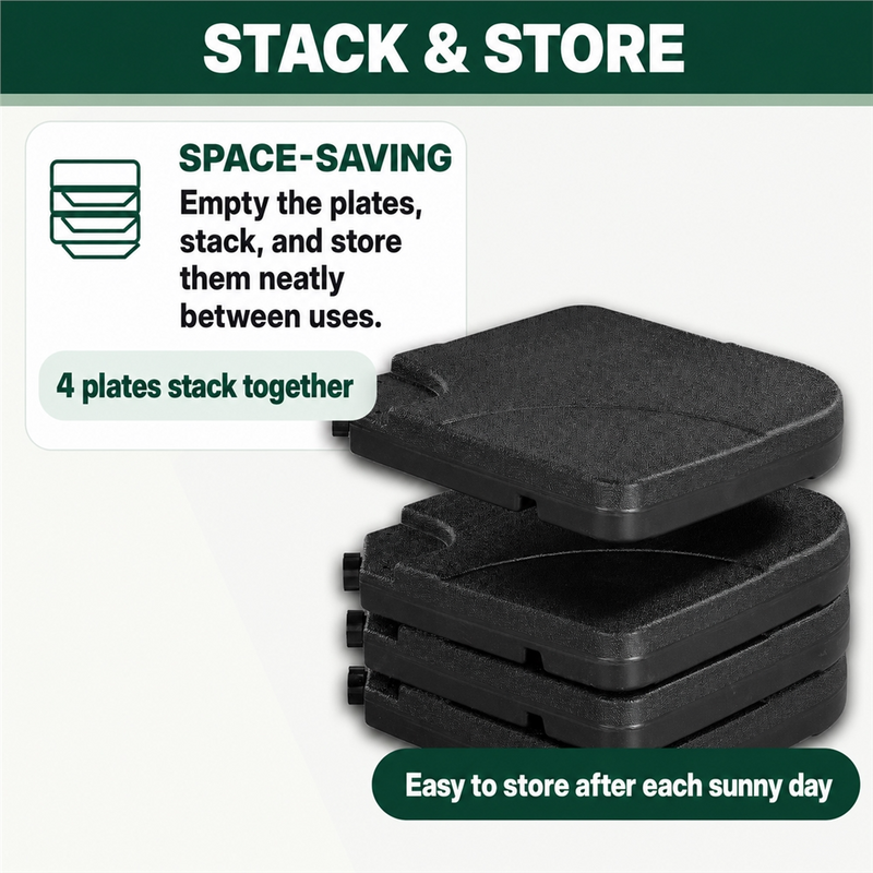 Yaheetech Fillable Cantilever Umbrella Base Stand, Set of 3
