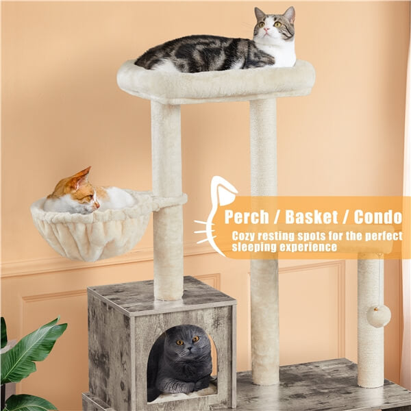 Yaheetech Litter Box Enclosure with Cat Tree