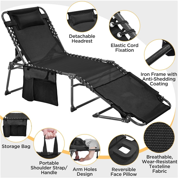Yaheetech 5 Position Folding Tanning Chair