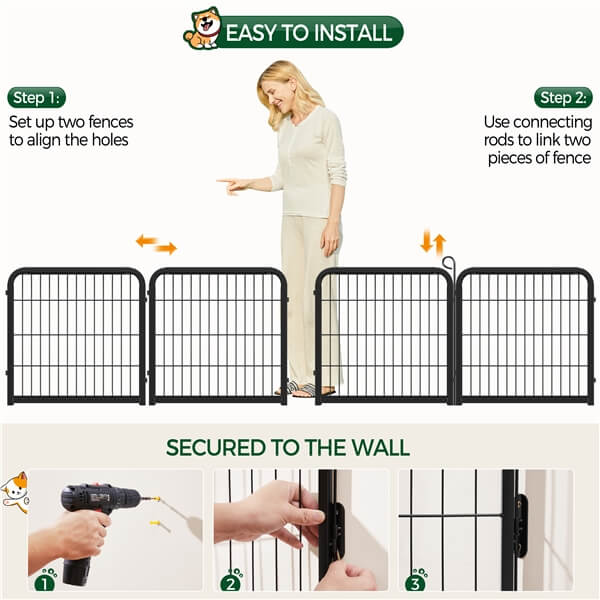Yaheetech Dog Playpen, 24 inch 2 Panels Dog Pen
