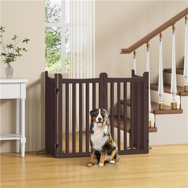 Yaheetech 36" H Extra Tall Freestanding Pet Gate 4-Panel