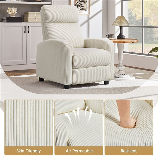 Yaheetech  Recliner Chair Corduroy Recliner Sofa