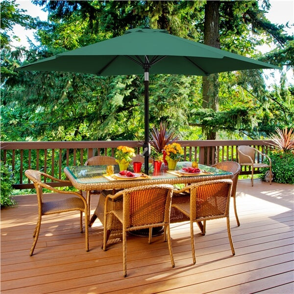 Yaheetech 9FT Patio Umbrella Outdoor with Heavy Duty Base