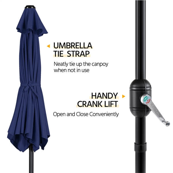 Yaheetech Patio Umbrella, 7.5FT Outdoor Table Market Umbrella