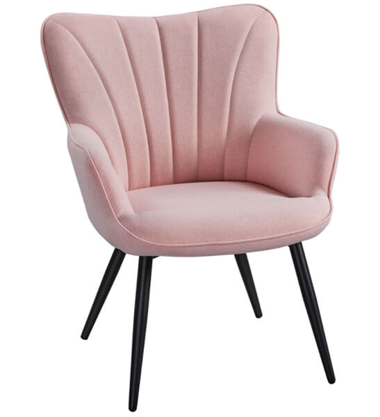 Yaheetech Pleated Fabric Armchair