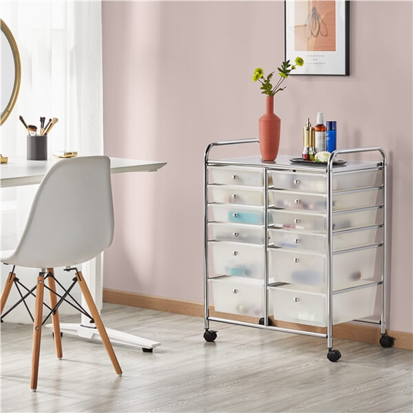Yaheetech 12 Drawers Rolling Storage Cart