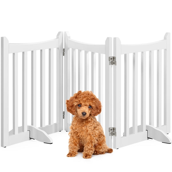 Yaheetech 24" H Freestanding Pet Gate for Dogs
