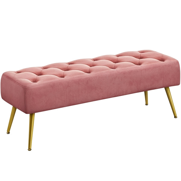 Yaheetech Modern Ottoman Bench Velvet Bench