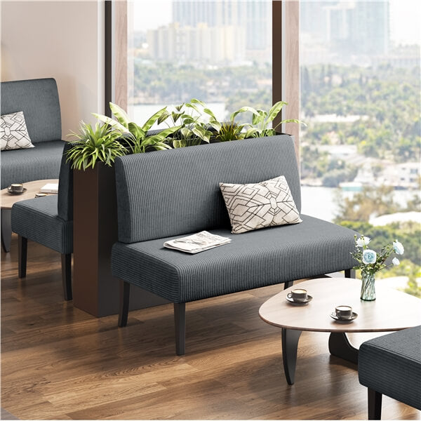 Yaheetech Corduroy Loveseat Small Couch