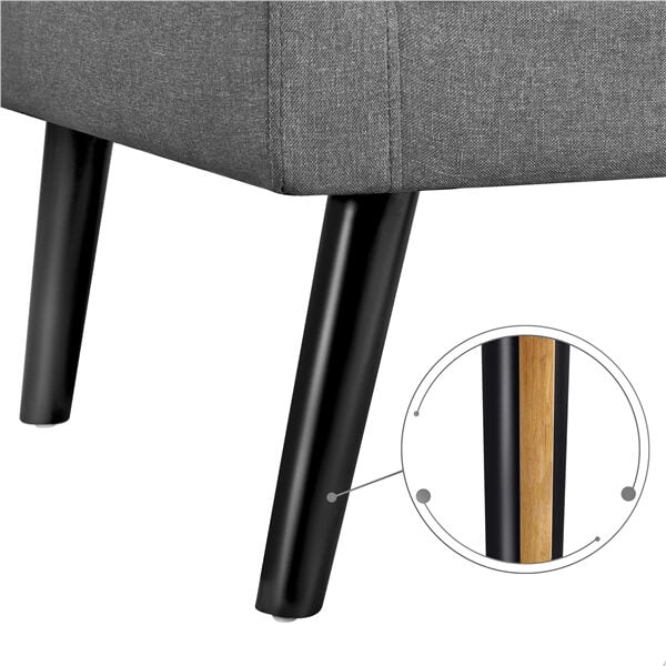 Yaheetech Set of 2 Mid Century Modern Fabric Arm Chair