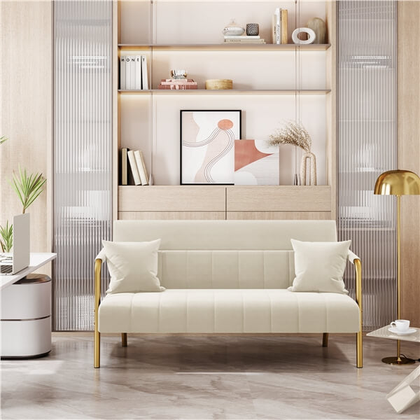 Yaheetech  30" W Modern Sofa Small Sofa Luxurious Velvet Fabric