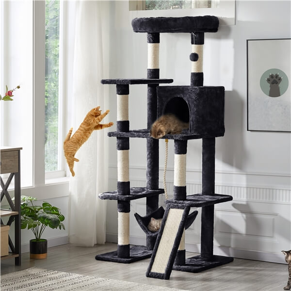 Yaheetech  63″ Tall Multilevel Cat Tree