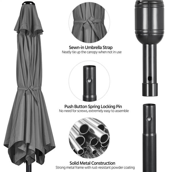 Yaheetech Patio Umbrella with Base Included