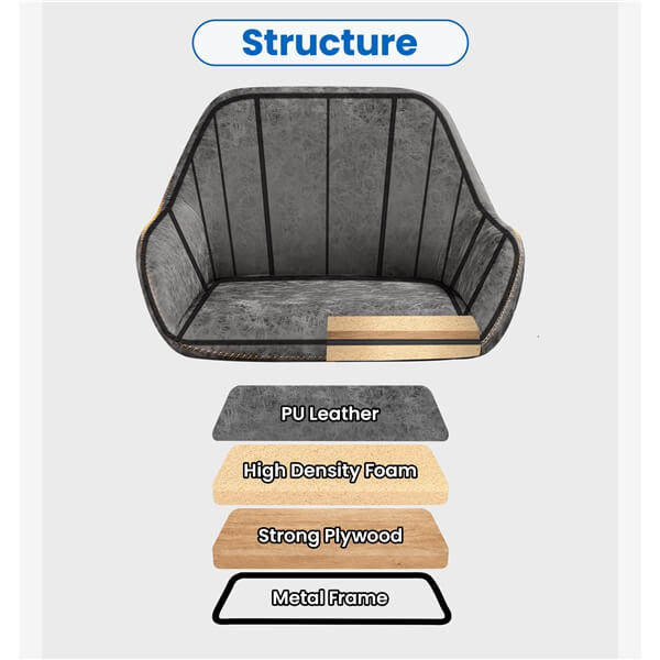 Yaheetech PU Leather Swivel Counter Height Barstools