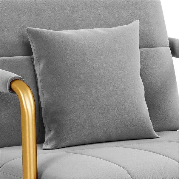 Yaheetech 30″ W Velvet Accent Armchair with Cozy Pillow