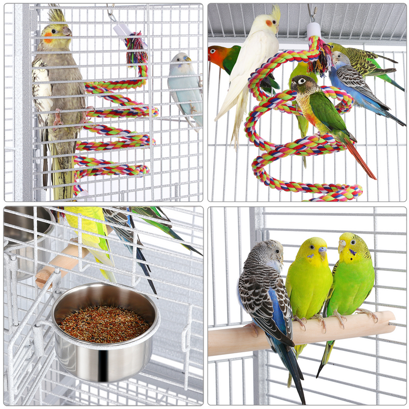 Yaheetech 61.5'' Rolling Metal Play Top Parrot Cage