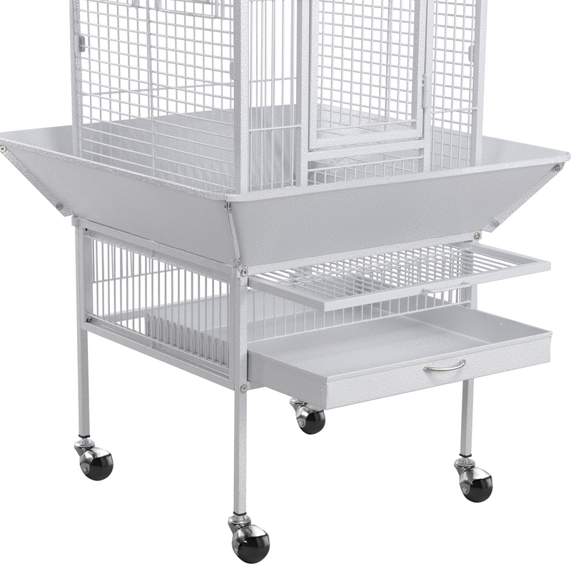 Yaheetech 61.5'' Rolling Metal Play Top Parrot Cage