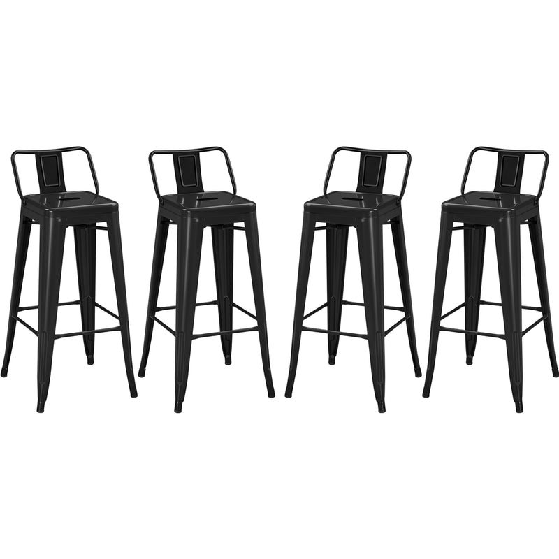 Yaheetech Set of 4 Metal Counter Height Bar Stools