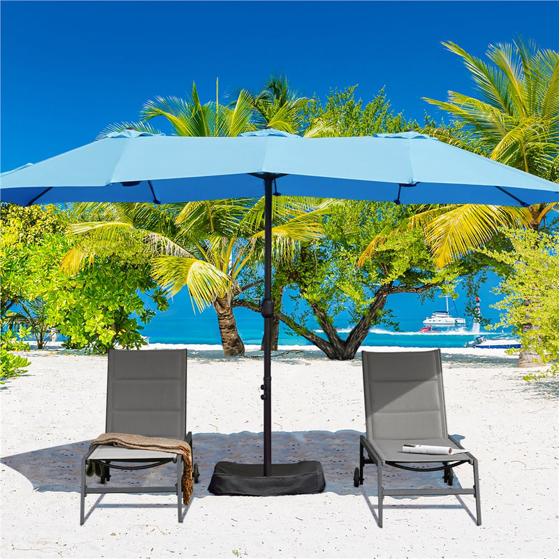 Yaheetech 15 ft Twin Patio Parasol