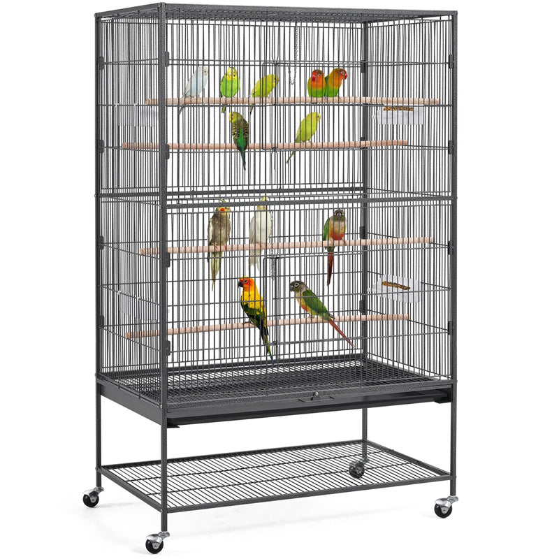 Yaheetech 60.5″H Extra-Large Wrought Iron flight bird cage