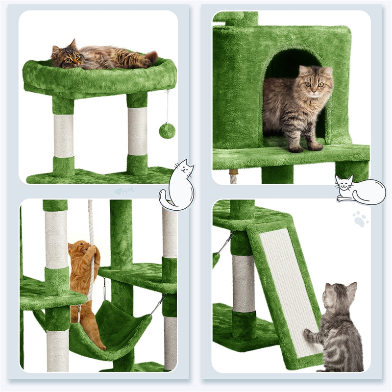 PAWSCOO Cat Tree Cat Tower 63in