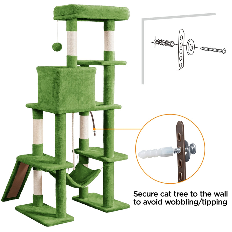 PAWSCOO Cat Tree Cat Tower 63in