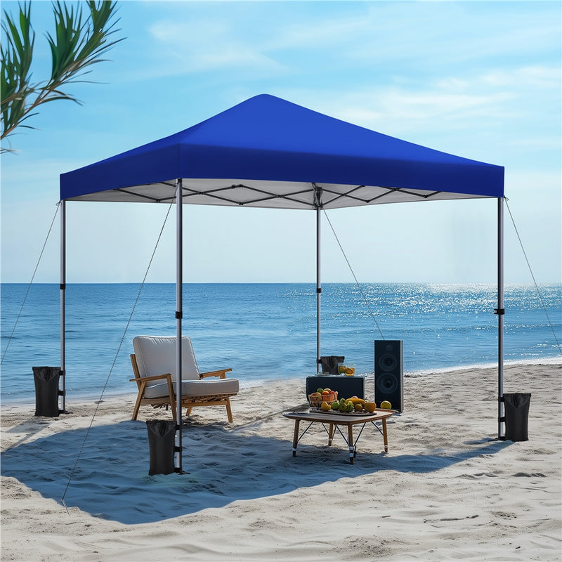 Yaheetech 8x8FT Pop-up UPF 50+ Canopy for Home & Patio, Blue