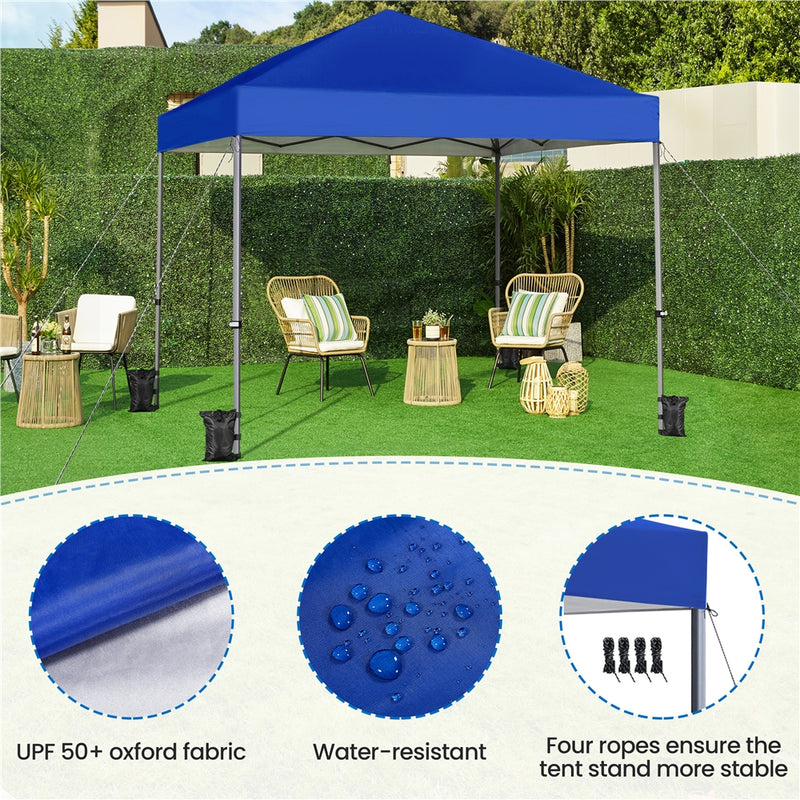 Yaheetech 8x8FT Pop-up UPF 50+ Canopy for Home & Patio, Blue
