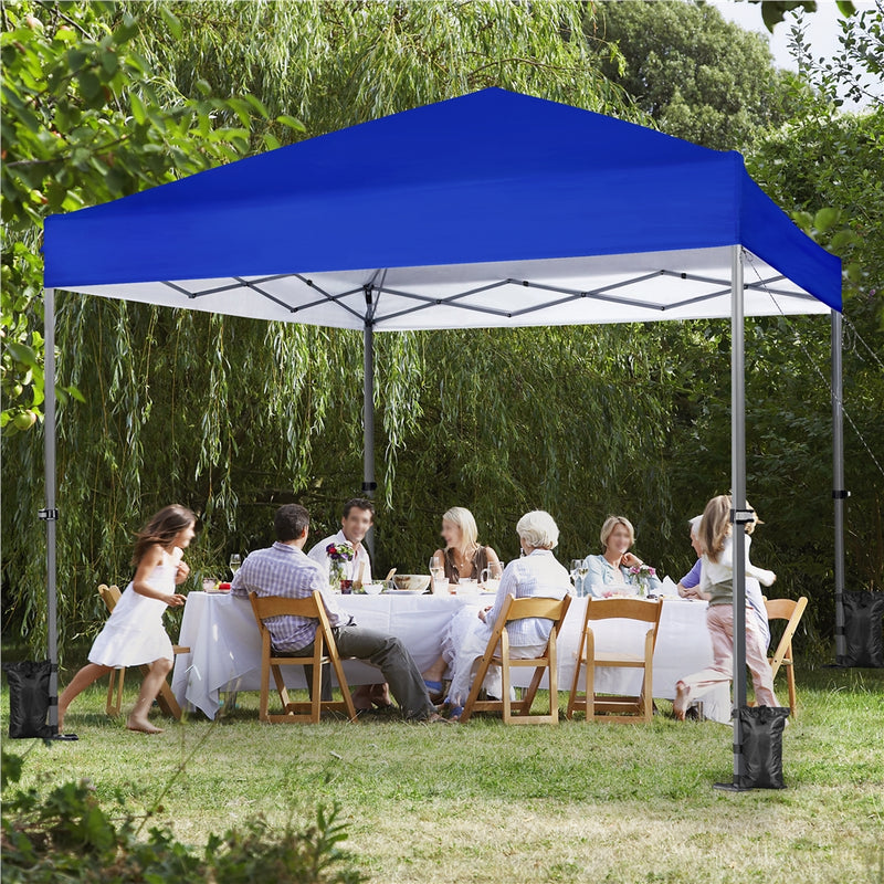 Yaheetech 8x8FT Pop-up UPF 50+ Canopy for Home & Patio, Blue