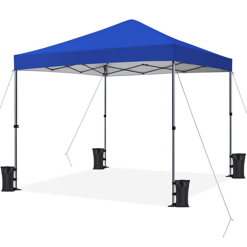 Yaheetech 8x8FT Pop-up UPF 50+ Canopy for Home & Patio, Blue