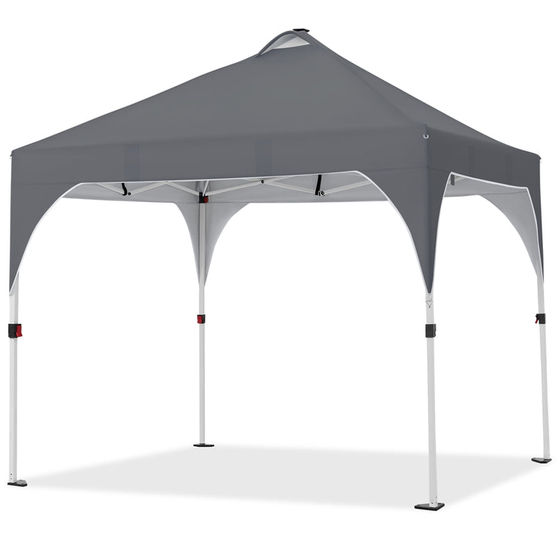 Yaheetech 10 × 10 ft Portable Pop-Up Canopy Tent with Solar LED Lights