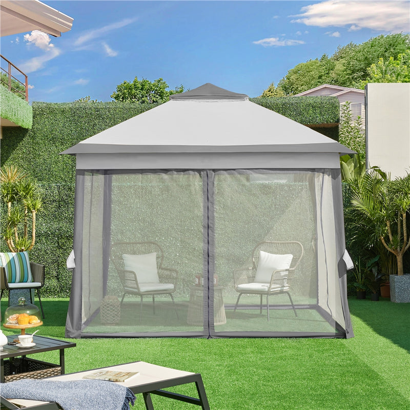 Yaheetech 11×11 FT Pop-Up Gazebo Tent with 4 Mesh Sidewalls