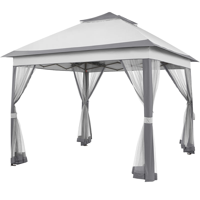 Yaheetech 11×11 FT Pop-Up Gazebo Tent with 4 Mesh Sidewalls