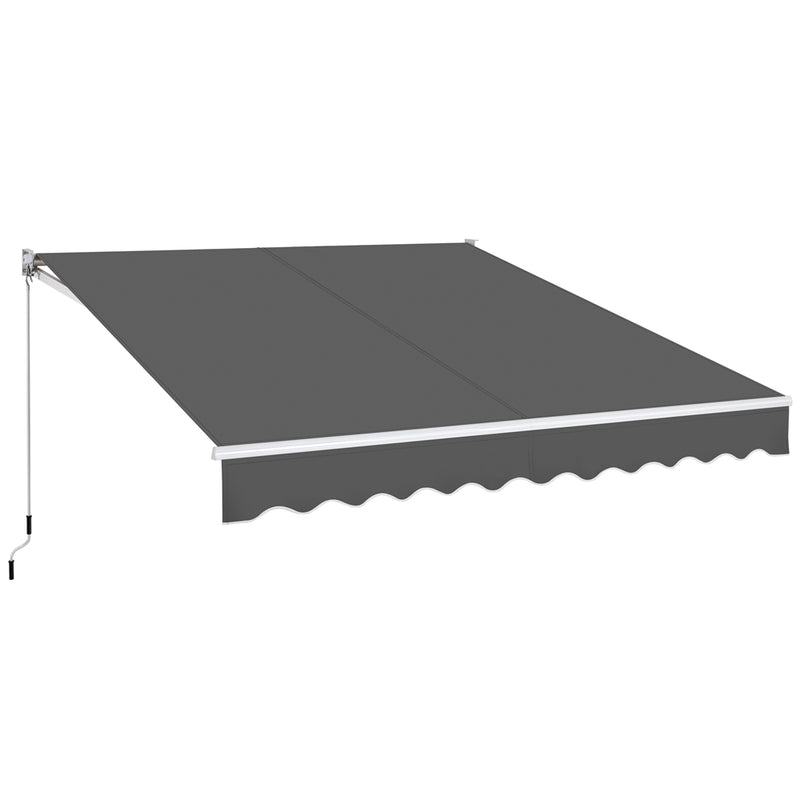 Yaheetech Manual Adjustable  Retractable Patio Awning