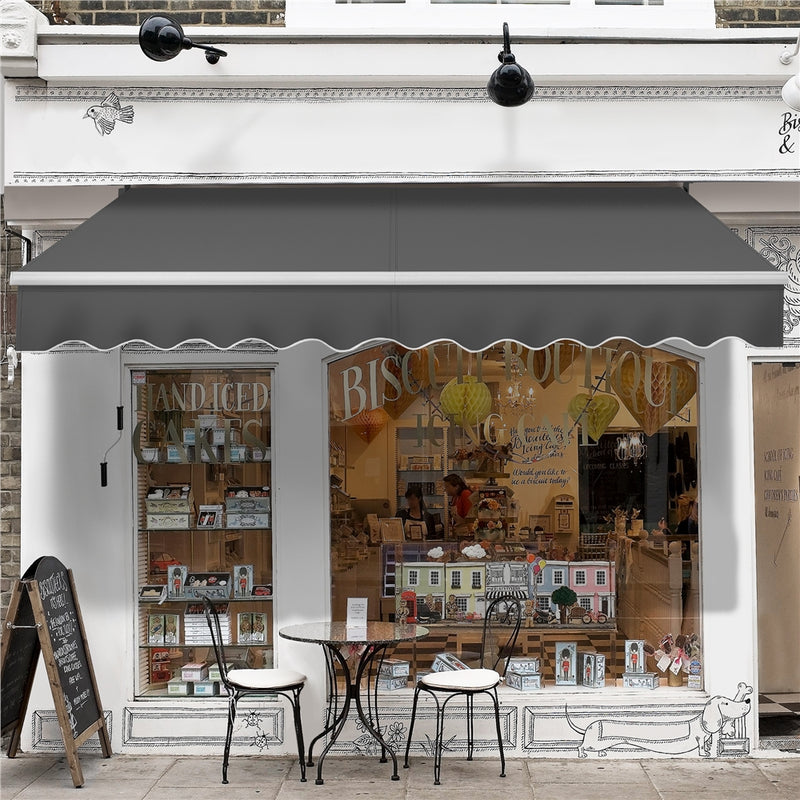 Yaheetech Manual Adjustable  Retractable Patio Awning
