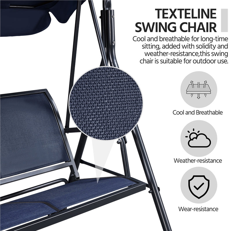 Yaheetech 3-Seat Outdoor Patio Swing Chair