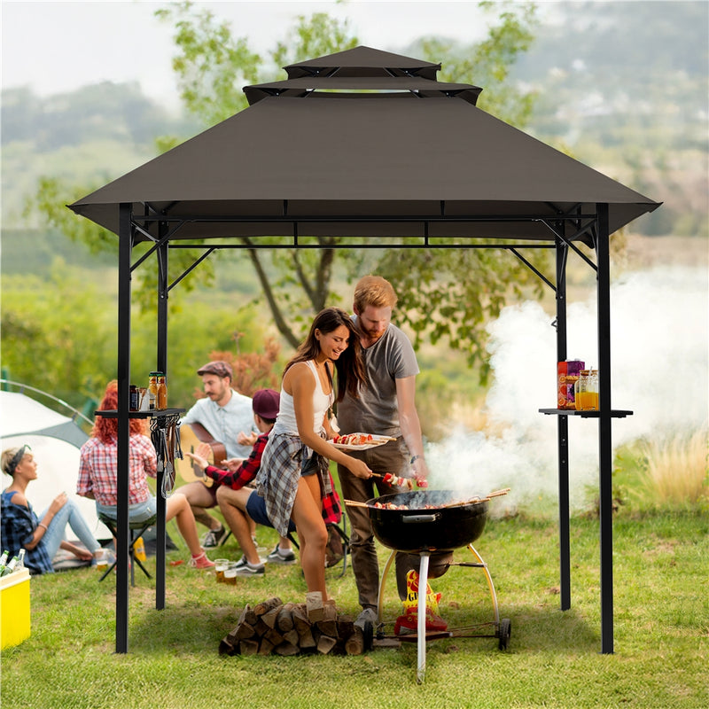 Yaheetech 8 × 5 FT Grill Gazebo with S-shaped Hooks & Built-in Bottle Opener