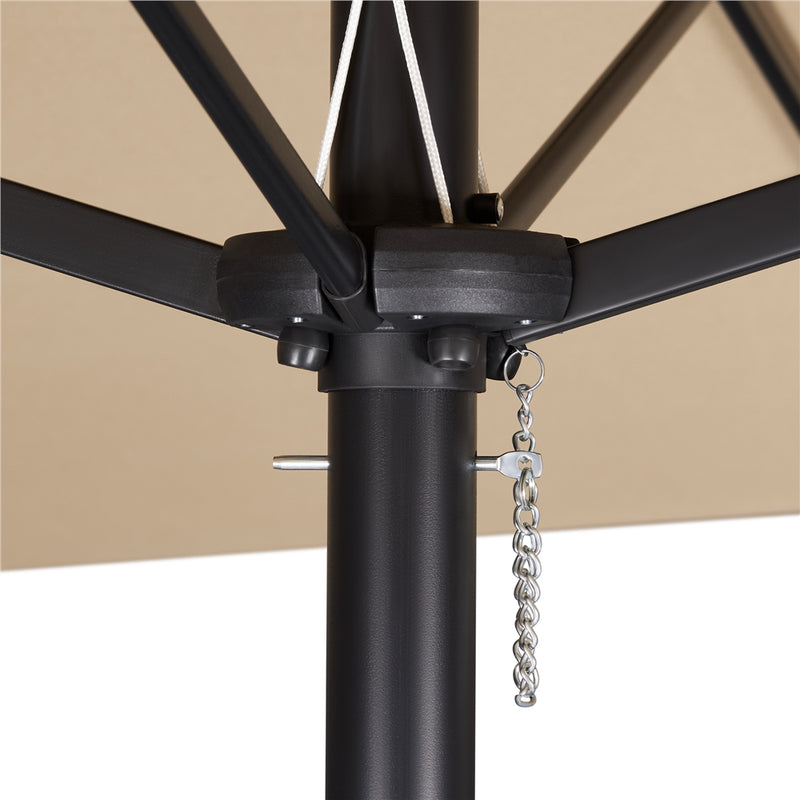 Yaheetech 13 ft Twin Patio Parasol Triple-size Outdoor Umbrella