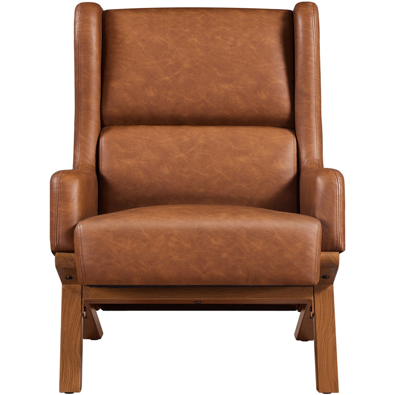 Yaheetech High Back PU Leather Accent Armchair