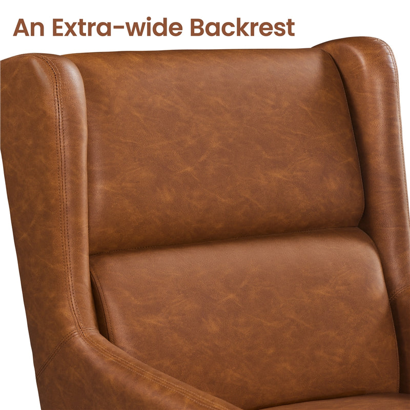 Yaheetech High Back PU Leather Accent Armchair