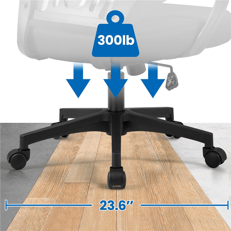 Yaheetech Mid-Back Height Adjustable Ergonomic Mesh Office Chair